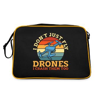 Drone Racing I Don't Just Fly Retro Drone Fpv Race - Retro Bag - black/gold - Back