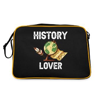 Geschichte Liebhaber Historiker Beruf Historik - Retro Tasche - Schwarz/Gold - Hinten