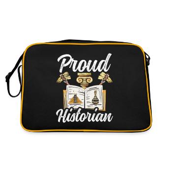 Stolzer Historiker Beruf Historik Geschichte - Retro Tasche - Schwarz/Gold - Hinten