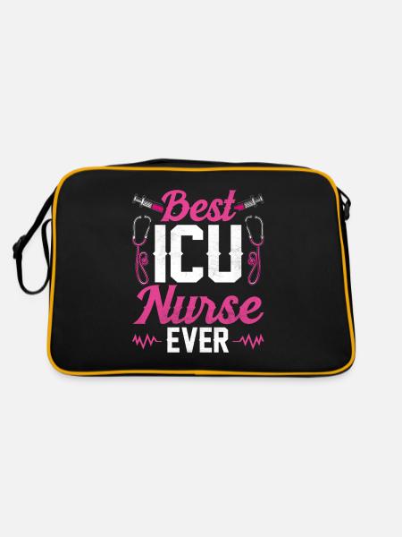 Best Intensive Care Nurse Ever - Retro Bag - black/gold - Back