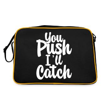 You Push I'll Catch - Retro Bag - black/gold - Back