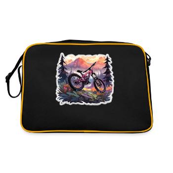 Downhill Downhill Mountain Bike Mtb - Retro Bag - black/gold - Back