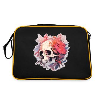 Crâne Crâne Fleurs Crânes - Sac Retro - noir/or - Dos