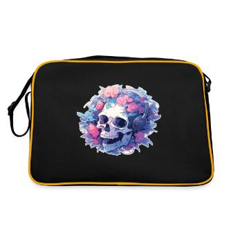 Skull Skulls Skull Headphones - Retro Bag - black/gold - Back
