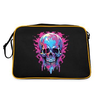 Skulls - Retro Tasche - Schwarz/Gold - Hinten