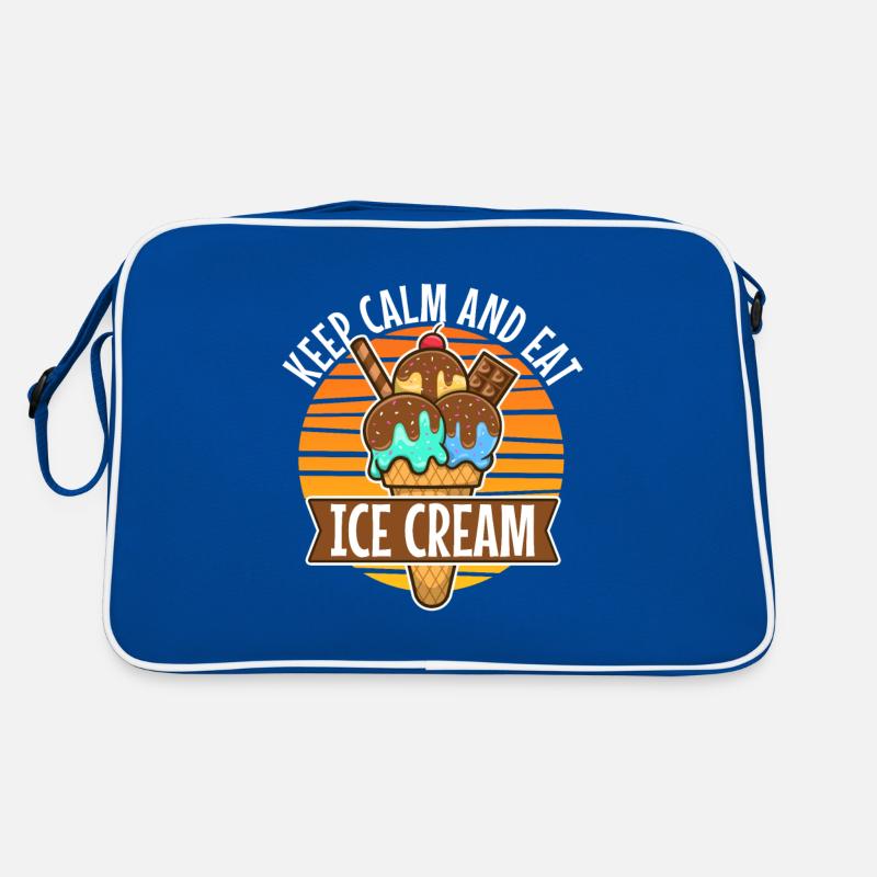 Keep calm and eat ice cream Retro Bag
