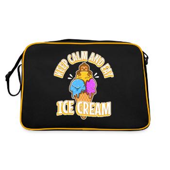 Keep calm and eat ice cream - Retro Bag - black/gold - Back