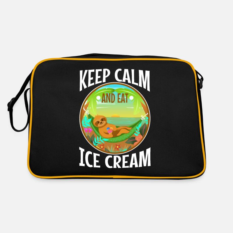 Restez calme et mangez de la crème glacée Sac Retro