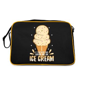 If You Can Read This Bring Me An Ice Cream - Retro Bag - black/gold - Back