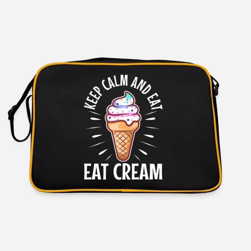Restez calme et mangez de la crème glacée Sac Retro