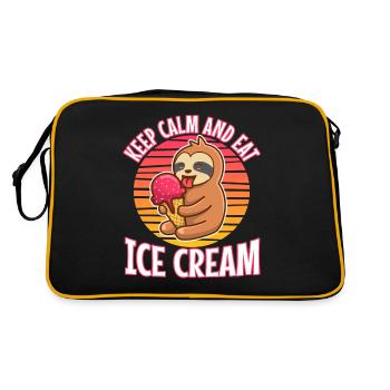 Restez calme et mangez des glaces - Sac Retro - noir/or - Dos