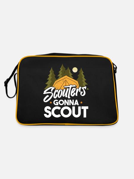 Boy Scout drôle - Sac Retro - noir/or - Dos
