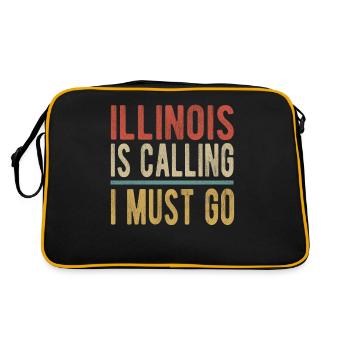 L’Illinois appelle, je dois y aller - Sac Retro - noir/or - Dos