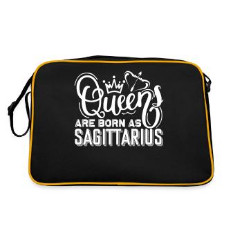 Sagittarius Queen Are Born As Sagittarius - Retro Bag - black/gold - Back