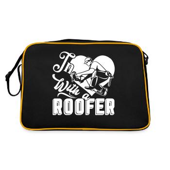 Roofer In Love With A Roofer - Retro Bag - black/gold - Back