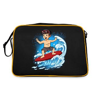 Wave surfers Surfers Surfers - Retro Bag - black/gold - Back