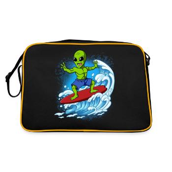 Wave surfers Surfers Surfers - Retro Bag - black/gold - Back