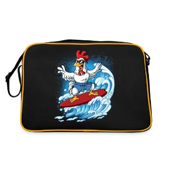Wave surfers Surfers Surfers - Retro Bag - black/gold - Back