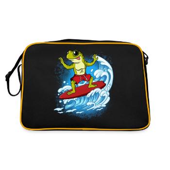 Wave surfers Surfers Surfers - Retro Bag - black/gold - Back
