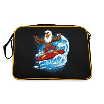 Wave surfers Surfers Surfers - Retro Bag - black/gold - Back