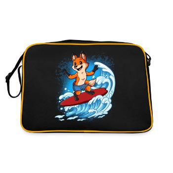 Wave surfers Surfers Surfers - Retro Bag - black/gold - Back