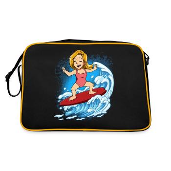Wave surfers Surfers Surfers - Retro Bag - black/gold - Back