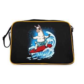 Wave surfers Surfers Surfers - Retro Bag - black/gold - Back