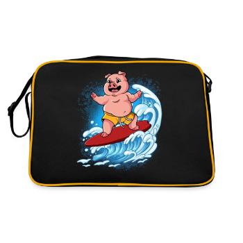 Wave surfers Surfers Surfers - Retro Bag - black/gold - Back