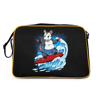 Wave surfers Surfers Surfers - Retro Bag - black/gold - Back