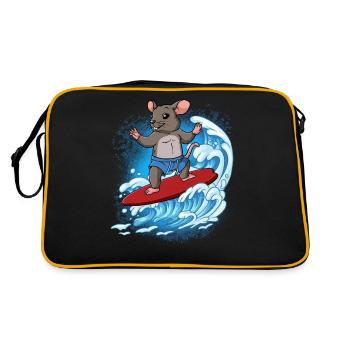 Wave surfers Surfers Surfers - Retro Bag - black/gold - Back