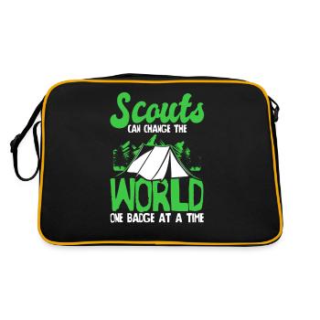 Insigne scout - Sac Retro - noir/or - Dos