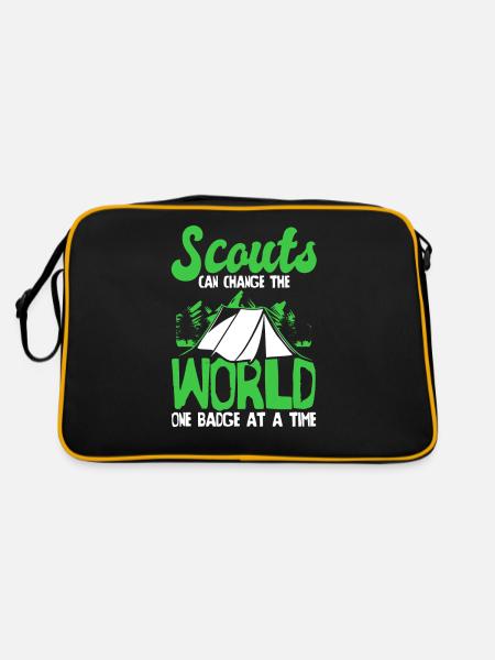 Insigne scout - Sac Retro - noir/or - Dos