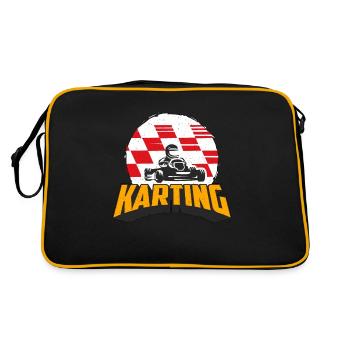 Kart Racing Karting Motorsport Gokart Kart Driver - Sac Retro - noir/or - Dos