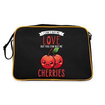 Cerises Kawaii - Sac Retro - noir/or - Dos