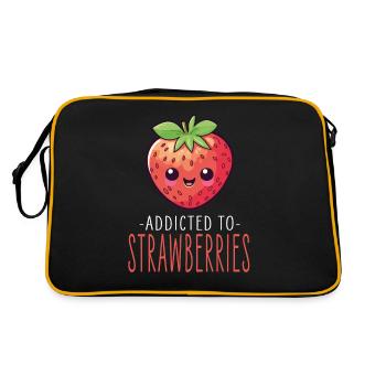 Fraise Kawaii - Sac Retro - noir/or - Dos