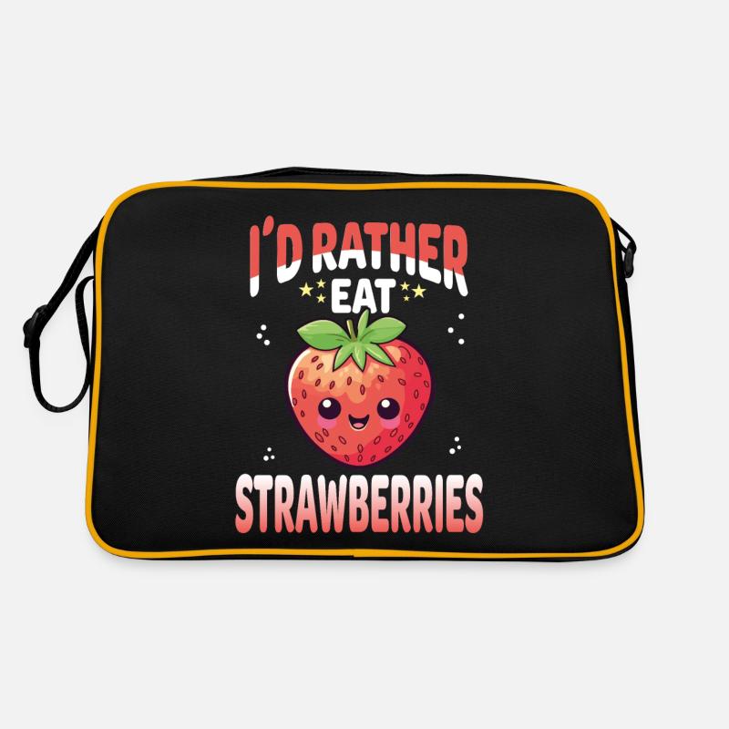 Fraises Kawaii Sac Retro