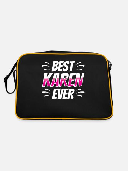 The Best Karen Ever Meme Karens Funny - Retro Bag - black/gold - Back