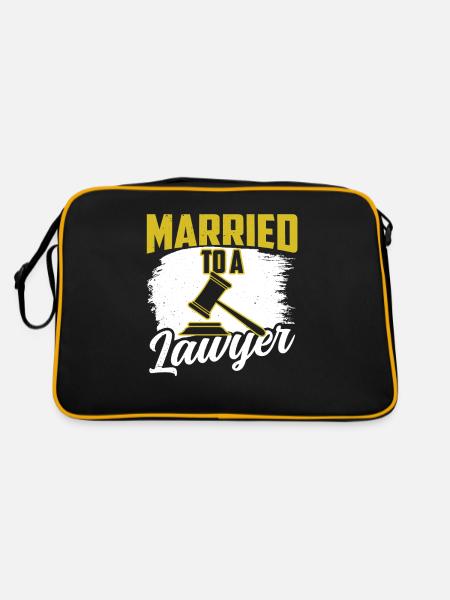 Marié à un avocat Avocat Avocat - Sac Retro - noir/or - Dos