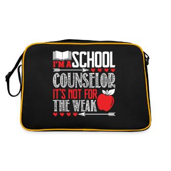 School Counselor Is Not For The Weak - Retro Bag - black/gold - Back