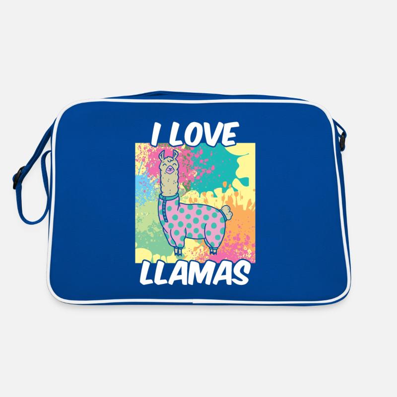 Ich Liebe Lamas Llama Tier Lama Sprüche Retro Tasche