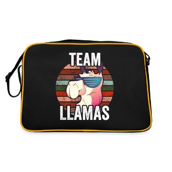 L’équipe Lamas dit Lama Lama Animal - Sac Retro - noir/or - Dos