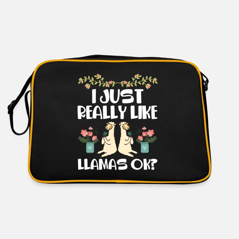 J’aime beaucoup les lamas Sac Retro