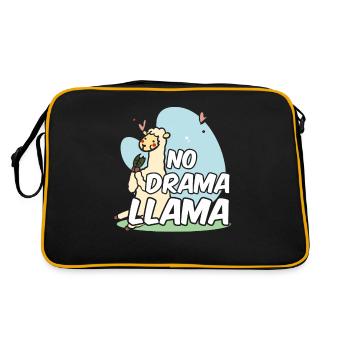 Pas de drame Lama Dictons Lama Animal Lamas - Sac Retro - noir/or - Dos