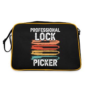 Professional Lock Cracker Lock Picker Cracking - Retro Bag - black/gold - Back
