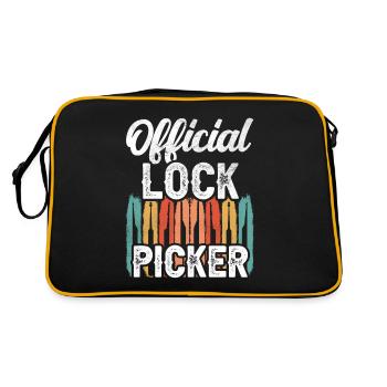 Official Lock Cracker Lock Picker Lock - Retro Bag - black/gold - Back