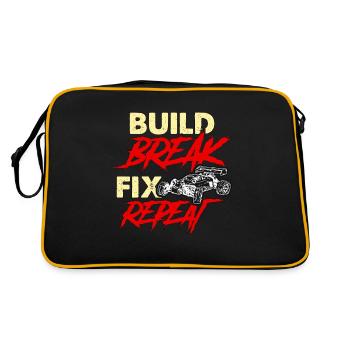 RC Model Racing Build Break Fix Repeat Model Maker - Retro Bag - black/gold - Back
