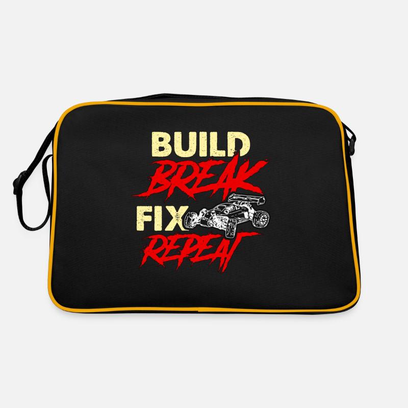 RC Model Racing Build Break Fix Repeat Model Maker Retro Bag