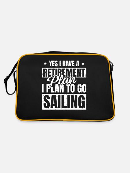 Pensioner pension funny - Retro Bag - black/gold - Back