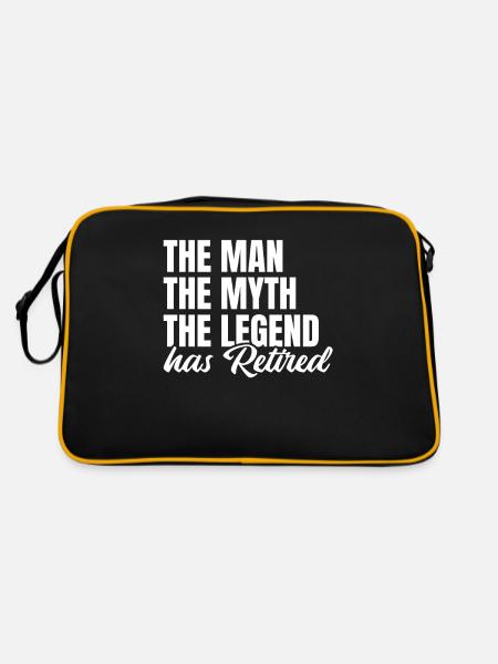 Pensioner pension funny - Retro Bag - black/gold - Back