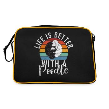 Cadeaux Caniche - Sac Retro - noir/or - Dos